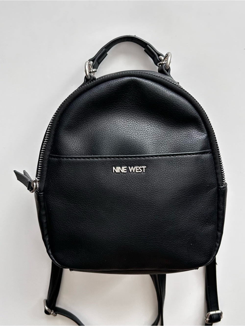 NWOT Nine West Black Faux Leather Mini Backpack
